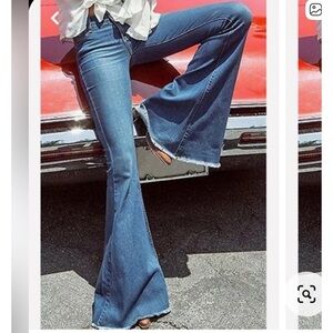 We The Free Dark Blue Flare Jeans 29